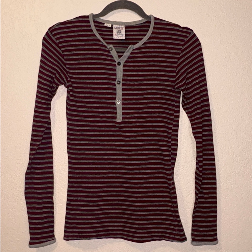 Kennington Ltd California striped fitted henley M